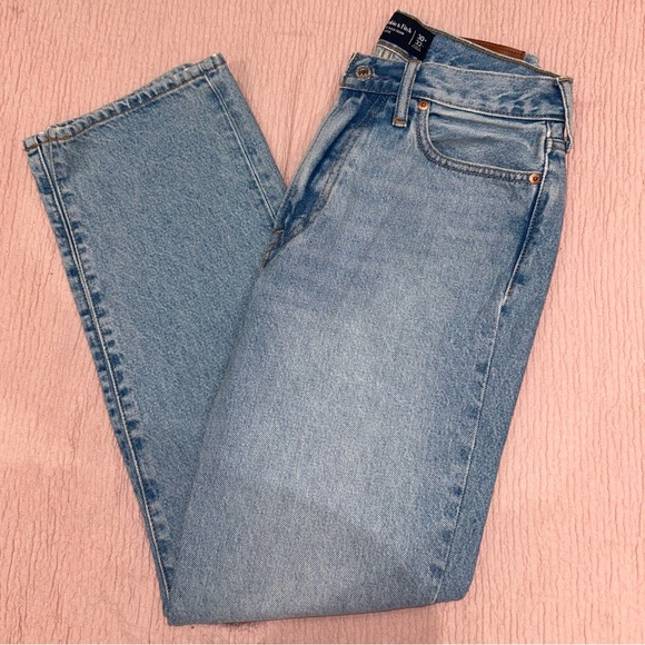 Abercrombie & Fitch Denim - Abercrombie & Fitch Straight Leg Blue Jeans, Size 30